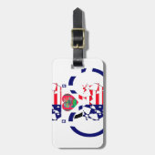 米国ホープ美しいアメージング国旗のデザインAr ラゲッジタグ (正面縦)