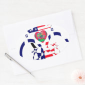 米国ホープ美しいアメージング国旗のデザインAr 楕円形シール (封筒)