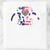 米国ホープ美しいアメージング国旗のデザインAr 楕円形シール (バッグ)