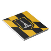 米国ボルチモア州旗を持つメモ帳 ノートパッド (アングル)