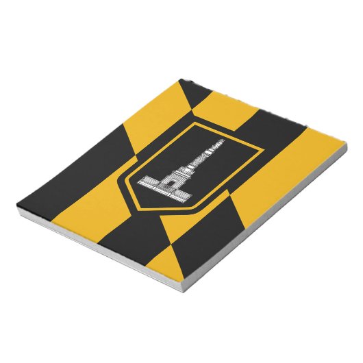 米国ボルチモア州旗を持つメモ帳 ノートパッド (回転)