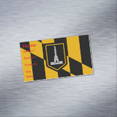 米国ボルチモア州旗を持つ名刺マグネット マグネット名刺 (インサイチュ)