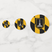 米国ボルチモア州旗を持つ表紙吹雪 コンフェッティ (正面)