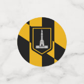 米国ボルチモア州旗を持つ表紙吹雪 コンフェッティ (スモール正面)