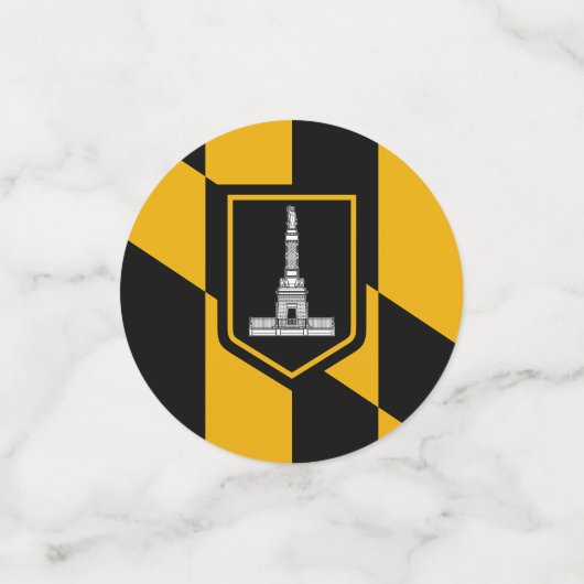 米国ボルチモア州旗を持つ表紙吹雪 コンフェッティ (スモール正面)