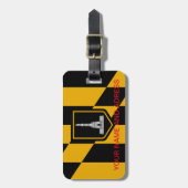 米国ボルチモア市旗と荷物タグ ラゲッジタグ (正面縦)