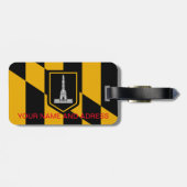 米国ボルチモア市旗と荷物タグ ラゲッジタグ (裏面横)