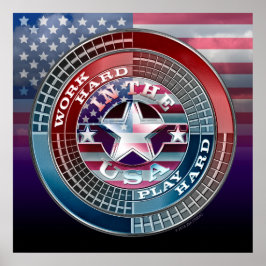 米国ポスタ遊ーで働く懸命懸命 ポスター