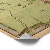 米国ポストロードマップ2 1804年6月 ポスター (角)