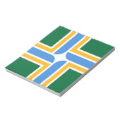 米国ポートランド州旗つきメモ帳 ノートパッド (回転)