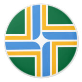 米国ポートランド州旗とセラミックノブの引っ張り セラミックノブ (正面)