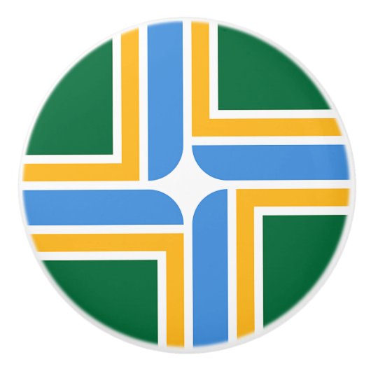 米国ポートランド州旗とセラミックノブの引っ張り セラミックノブ (正面)