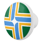 米国ポートランド州旗とセラミックノブの引っ張り セラミックノブ (右)