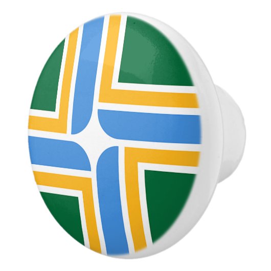 米国ポートランド州旗とセラミックノブの引っ張り セラミックノブ (右)