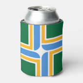 米国ポートランド州旗を持つクーラーボックス 缶クーラー (缶正面)