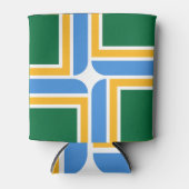 米国ポートランド州旗を持つクーラーボックス 缶クーラー (正面)