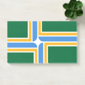 米国ポートランド州旗を持つノート ポストイット (オフィス)