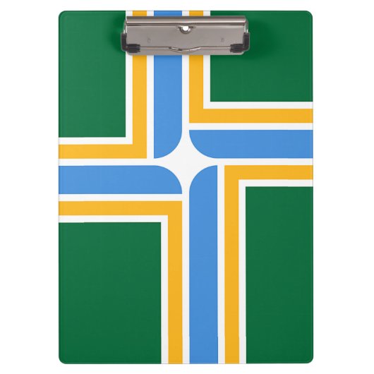 米国ポートランド州旗を持つ愛国的なクリップボード クリップボード (正面)