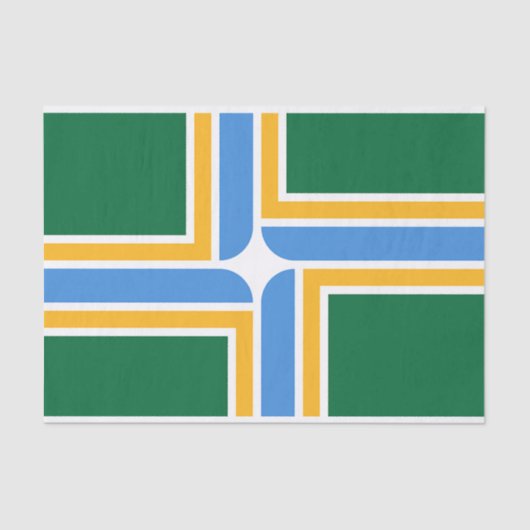 米国ポートランド州旗を持つ愛国的なティッシュペーパー 薄葉紙 (正面)