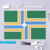 米国ポートランド州旗を持つ愛国的なティッシュペーパー 薄葉紙 (クラフト)