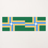 米国ポートランド州旗を持つ愛国的なヨガマット ヨガマット (裏面(横))