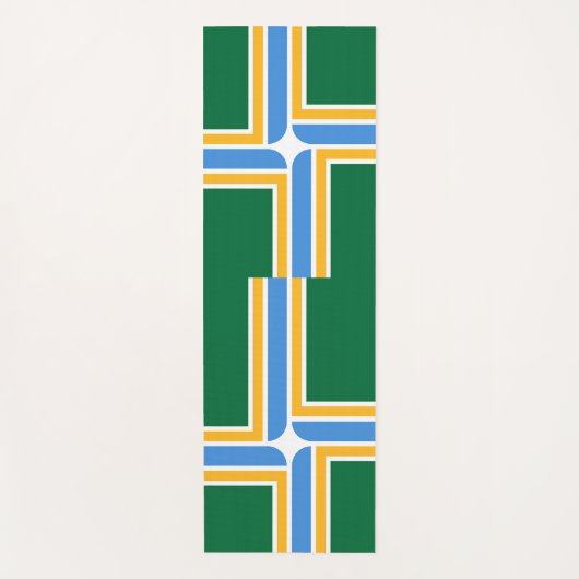 米国ポートランド州旗を持つ愛国的なヨガマット ヨガマット (正面)