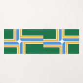 米国ポートランド州旗を持つ愛国的なヨガマット ヨガマット (正面(横))