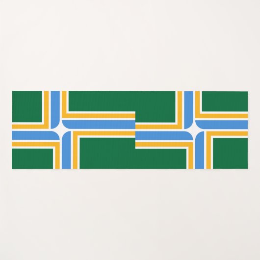 米国ポートランド州旗を持つ愛国的なヨガマット ヨガマット (正面(横))