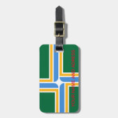 米国ポートランド州旗を持つ荷札 ラゲッジタグ (正面縦)