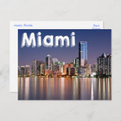 米国マイアミ・フロリダ州マイアミ・スカイライン ポストカード (正面/裏面)