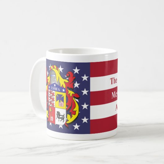 米国マクローファミリー協会ロゴマグ コーヒーマグカップ (正面左)