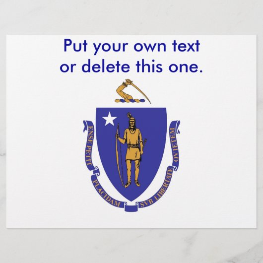 米国マサクト州旗を持つフライヤー チラシ (正面)