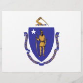 米国マサクト州旗を持つフライヤー チラシ (裏面)