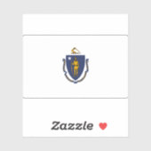 米国マサチューセッツ州州旗 シール (シート)