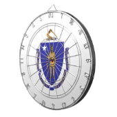 米国マサチューセッツ州旗とダーツボード ダーツボード (正面右)