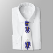 米国マサチューセッツ州旗と提携 ネクタイ (タイ)