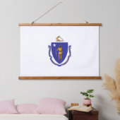 米国マサチューセッツ州旗を持つウォールタペストリー 吊り下げ型タペストリー (寝室)