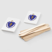 米国マサチューセッツ州旗を持つハンドファンのセット ハンドファン (組立なし)