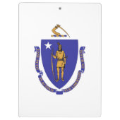 米国マサチューセッツ州旗を持つ愛国的なクリップボード クリップボード (裏面)