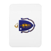 米国マサチューセッツ州旗 マグネット (縦)