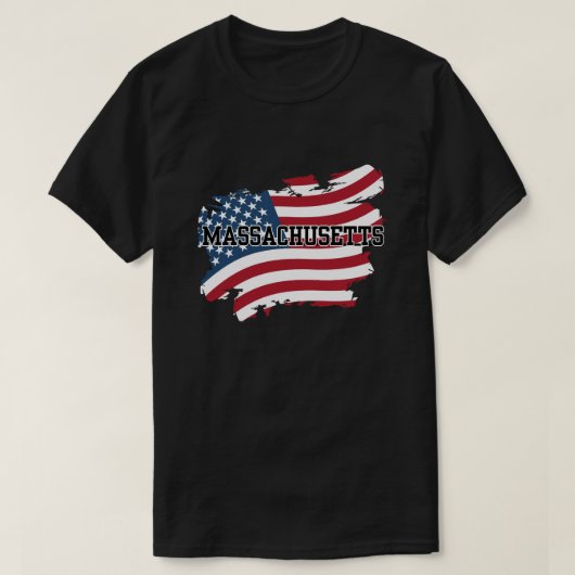 米国マサチューセッツ州 Tシャツ (デザイン正面)