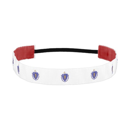米国マセスリップまたは滑ることーサツト州旗を持つノンヘッドバンド アスレチックヘッドバンド (正面)