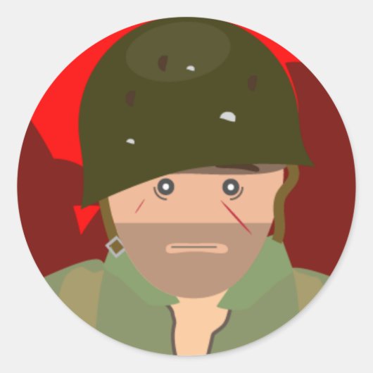 米国マリーン1000ヤードの凝視(シンプル歴史) ラウンドシール (正面)