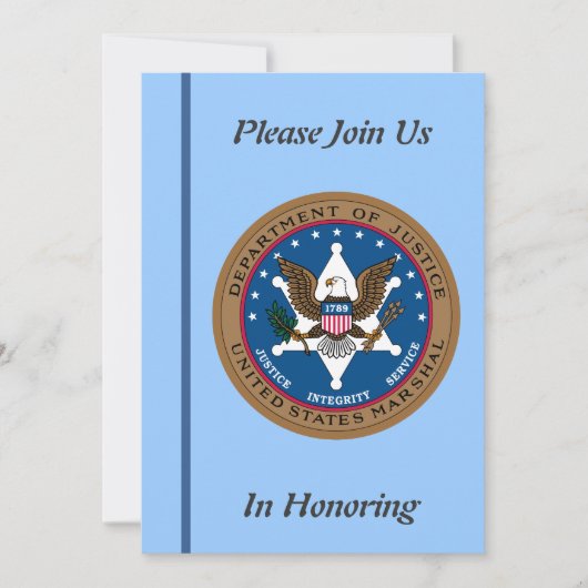 米国マーシャルサービス退職招待状 招待状 (正面)