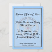 米国マーシャルサービス退職招待状 招待状 (裏面)