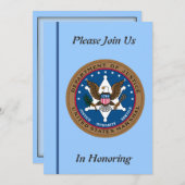 米国マーシャルサービス退職招待状 招待状 (正面/裏面)