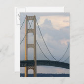 米国ミシガン州マッキナックブリッジ ポストカード (正面/裏面)