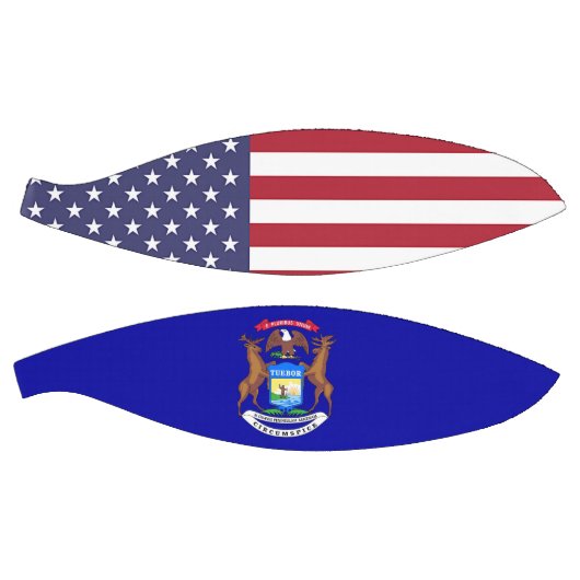 米国ミシガン州旗とフルサイズバスケットボール バスケットボール (パネル)