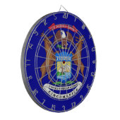 米国ミシガン州旗と共にダーツボード ダーツボード (正面左)