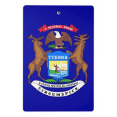 米国ミシガン州旗を持つミニクリップボード ミニクリップボード (裏面)